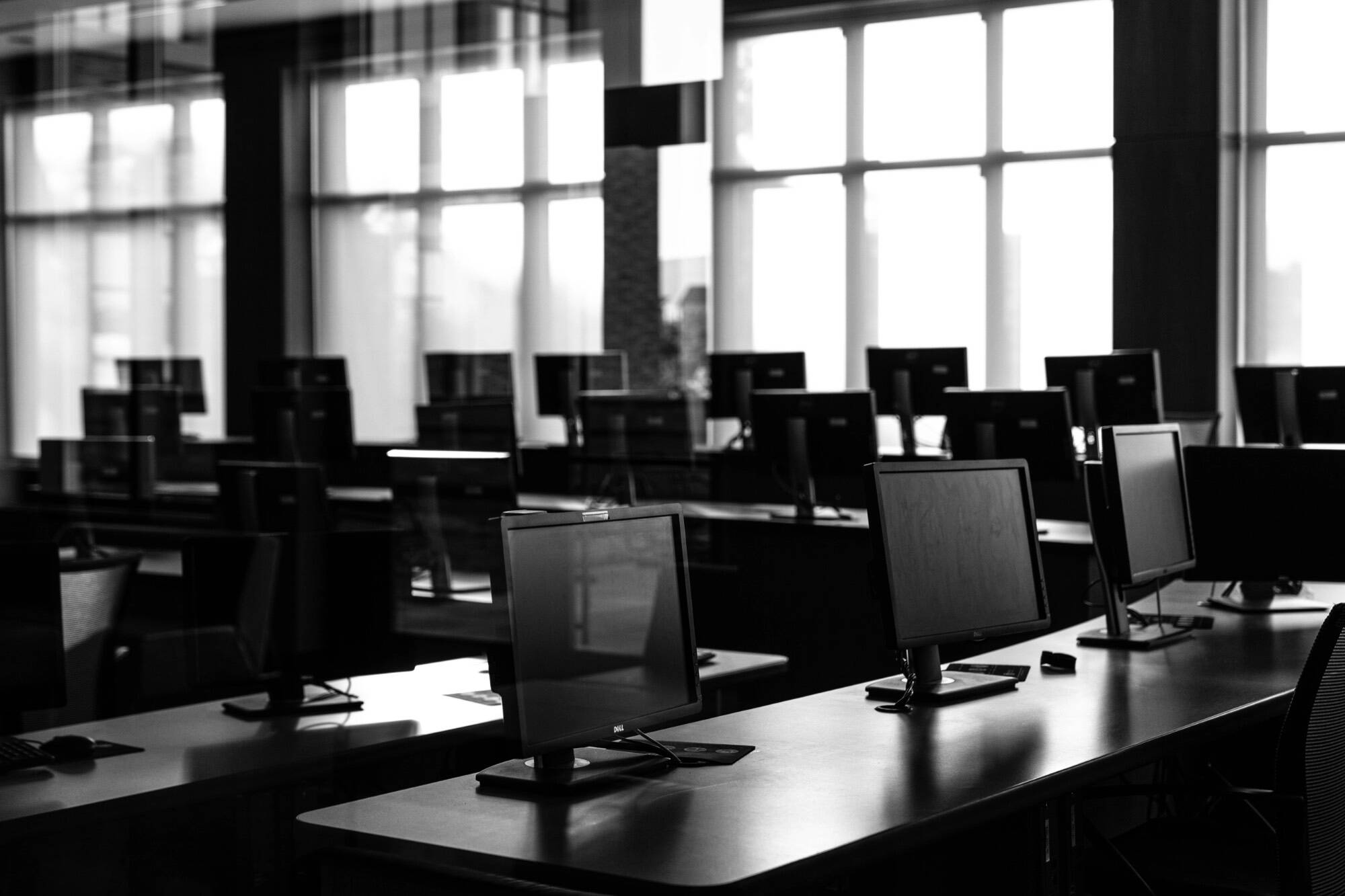 Desktops in a Computer Lab